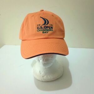 U.S. Open 2015 Chambers Bay Orange/ Blue Adjustable Golf Cap/Hat New